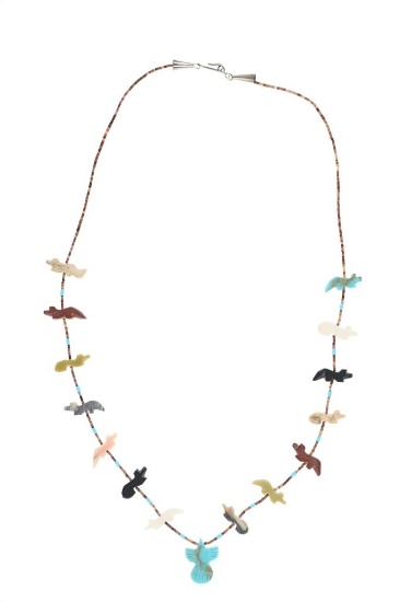 Zuni Heishi & Turquoise Fetish Necklace