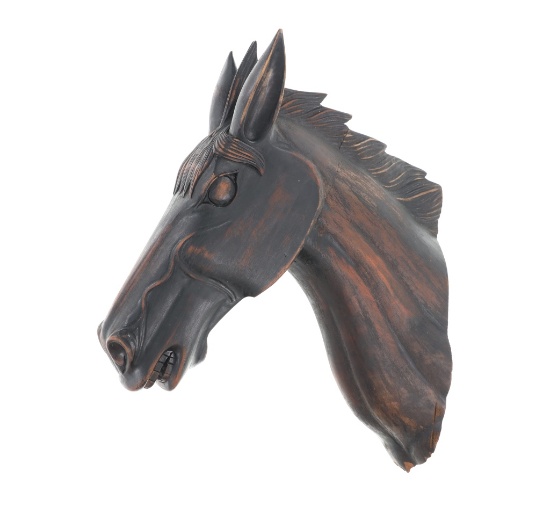 19th-century Saddlery Trade Sign Carved Horse Head