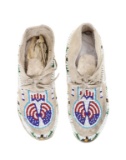 Early 1900s Cheyenne Keyhole Beaded Moccasins