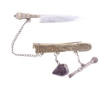 Antique Argentina Gaucho Silver Knife Charm Pin