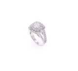 Brilliant AIGL Diamond 10k White Gold Ring