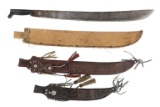 USN MKI Machete/Custom El Salvador Leather Sheaths