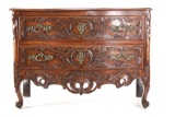 18th C. French Provincial Louis XV Walnut Commode