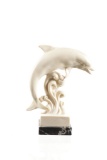 Amilcare Santini Resin Dolphin Sculpture 1950-60s