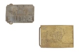 English Montauk Silver & Army Navy Brass Buckles