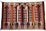 Ca. 1950-1960 Navajo Yei Lukachukai Large Rug