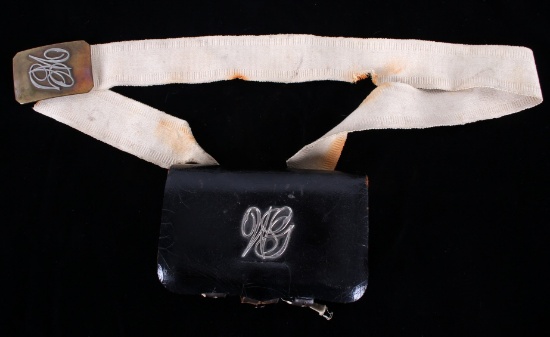 19th C. Civil War GAR Cartridge Pouch & Buckle