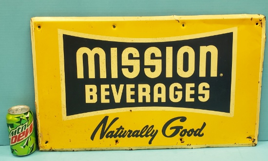 Mission Beverages Tin Sign