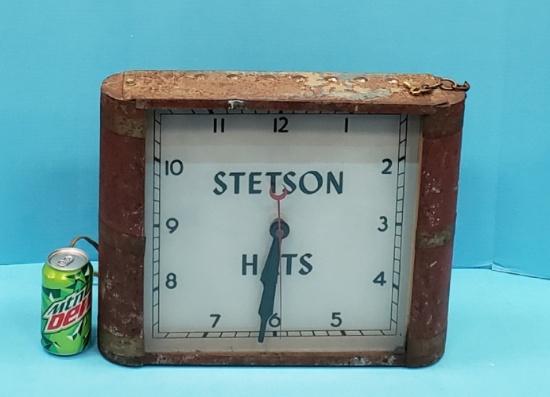 Stetson Hats Light Up Clock