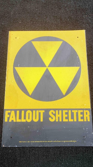 Fallout Shelter Sign - New Old Stock