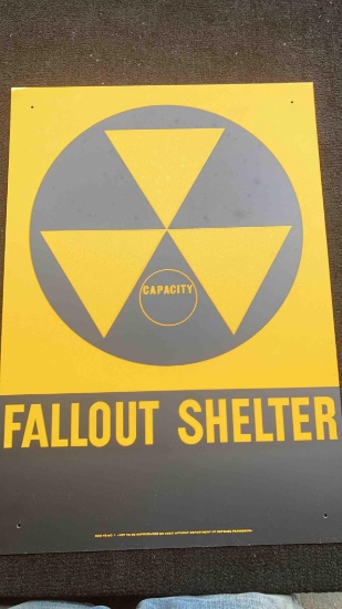 Large fallout shelter sign