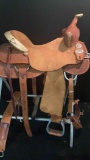 Mounted shooter western saddle
