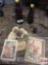 Vintage syrup bottles, decor prints, vintage calendar