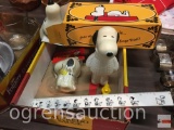 Collectibles - Snoopy - soap dish, ruler etc.