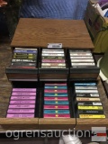 Music - Cassettes & 2 3 drawer storage cases