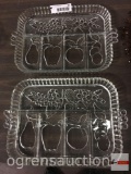 Kitchenware - 2 glass divided vegetable platters