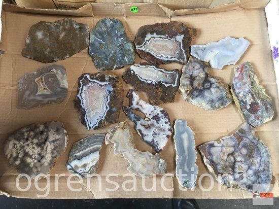 Lapidary - stone slabs 4"w, 5"w, 6" w