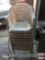 10 white vinyl plastic patio chairs