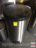 Chrome cylinder step garbage can, large automatic