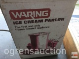 Waring Ice Cream Parlor frozen dessert appliance, orig. box