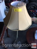 Floor lamp - metal base, sculpted flaired bottom shade