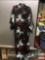 Japanese Kimona styled robe, new from package, black floral