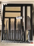 Kitchenware - Ginsu 10 pc. knife set and expandable drawer divider caddy