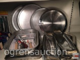 Kitchenware - Bakeware, stainless serving trays and packaged lobster crackers