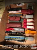 Trains - HO Gauge train cars and misc. toy trucks, tankers