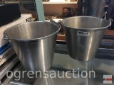 2 lg. Vollrath stainless steel buckets, 19.5