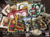 Kitchenware - Hotpads, dish towles, oven mitts etc., mostly new with tags