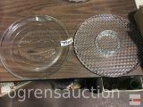 Glassware - 2 round serving platters