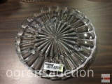 Glassware - round glass footed cake plate