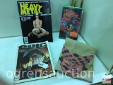 Comic Books/ magazines, movie - 4 items - Heavy Metal, Epic, VHS movie the Dark Crystal, T-shirt