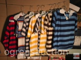 Clothes - Men's striped pull over, button v neck shirts, 8