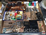 Collectibles misc. shoe horns, wallets, clippers, files, coin purse, medal etc.