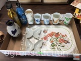 Butterfly decor - mugs, vase, placemats, nut dishes