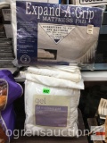 2 Full sz mattress pads, new in packages (1 gel) and misc. full size sheets
