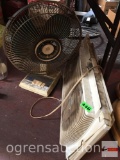 2 fans - 1 window mount, 1 oscillating ( both need cleaning)