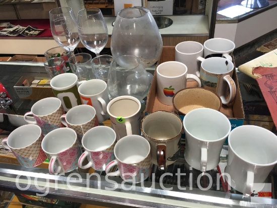 Glassware - mugs and stemware misc.