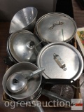 Cookware - vintage pots and pans, single poached egg pan