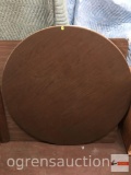 Round folding card table