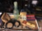 Collectibles - handcuffs, bottle, Gillette Razor, pocket knife, travel toothbrush kit etc.