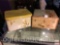 Vintage kitchen collectibles - 2 tin bread boxes, 13