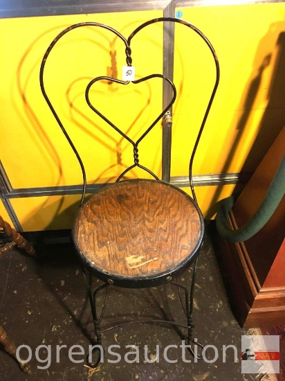 vintage ice cream parlor chair, 36.5"h