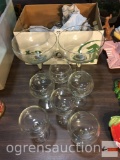 Glassware - 12 wine glasses 7.25