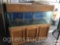 Lg. oak framed fish tank with all accessories