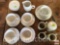 Franciscan White stoneware tea set (4 cups/saucers, sugar/creamer) - Czech cup/saucer & Millefleur