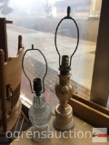 2 vintage table lamps, 20