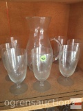 Princess House Crystal - Large drink pitcher w/pinched lip 10